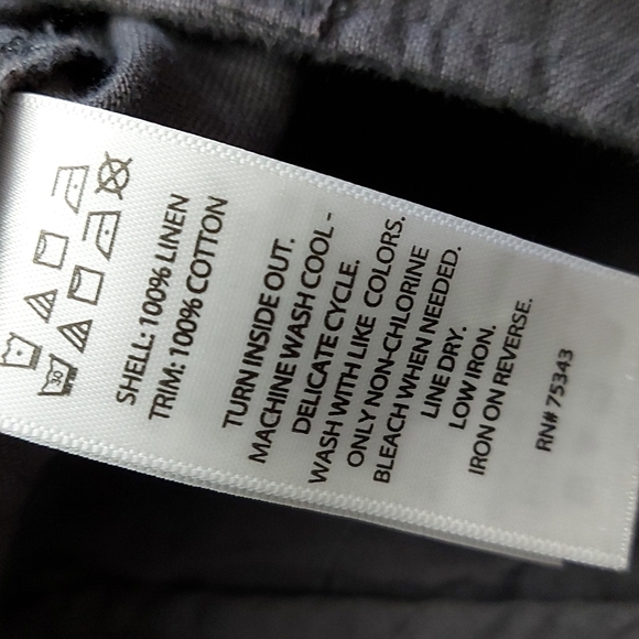 Tahari High Rise Wide Leg Linen Pants - Picture 6 of 6